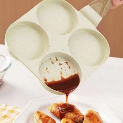 Four Round Egg Pan, Multi Pancake Pan, 4 Cavity Breakfast Omelet Pot, Non-Stick Frying Pan Four Round Egg Pan, Multi Pancake Pan, 4 Cavity Breakfast Omelet Pot, Non-Stick Frying Pan